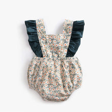 Load image into Gallery viewer, BRS8041LS-Floral color matching baby crawling clothes
