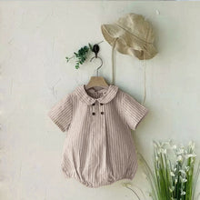 Load image into Gallery viewer, Y9344LS-Summer shirt collar four-button newborn baby clothes

