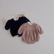 Load image into Gallery viewer, YCM21153LS-Autumn and winter Korean crawling clothes baby romper girl triangle crawling clothes jumpsuit baby girl outer wear fart clothes baby 
