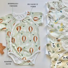 Load image into Gallery viewer, 6945LS-Summer thin boneless short-sleeved animal full-print triangle bodysuit 
