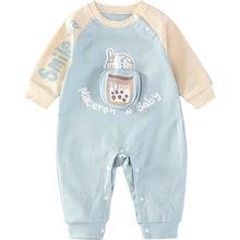 Load image into Gallery viewer, km1656LS-Spring and Autumn Pearl Milk Tea Contrast Color Long Sleeve Climbing Suit 
