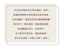 將圖片載入圖庫檢視器 Y8283LS-秋冬款嬰兒坑條毛衣長袖外套+包屁衣+帽子三件套
