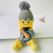 Load image into Gallery viewer, DJ16AC-Autumn and winter warm wool hat + animal scarf two-piece set
