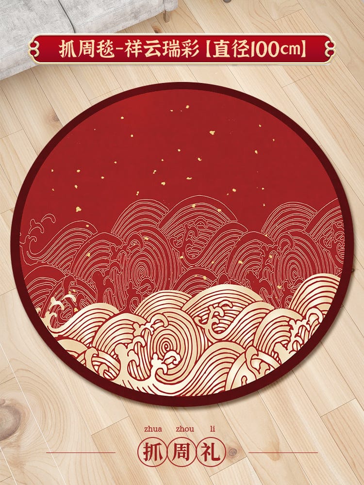 XIN-ZZDTAC-One-year-old baby girl and boy set baby red cloth Chinese style children's birthday arrangement props modern 