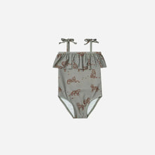 Load image into Gallery viewer, 6932LS-High elastic full-print flower animal girls sling triangle swimsuit (pre-sale delivery after 3/10) 
