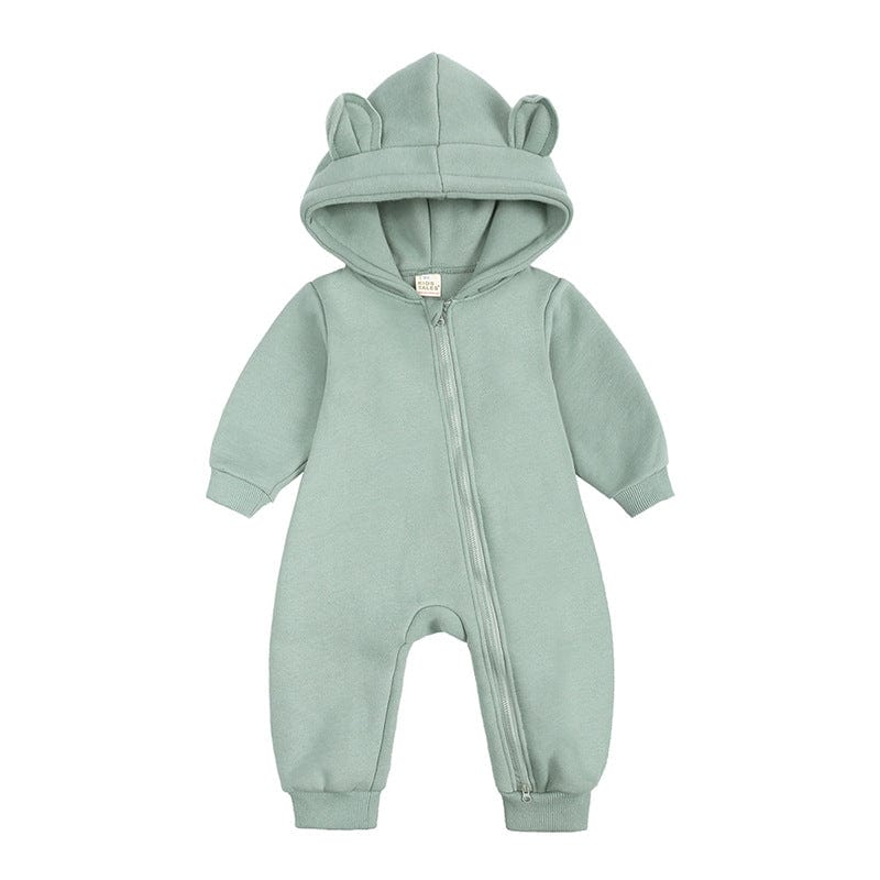 HY2987LS-Autumn and winter new baby jumpsuits going out clothes wholesale thick style romper newborn clothes