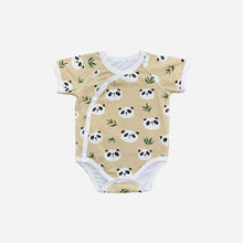 Load image into Gallery viewer, 6945LS-Summer thin boneless short-sleeved animal full-print triangle bodysuit 
