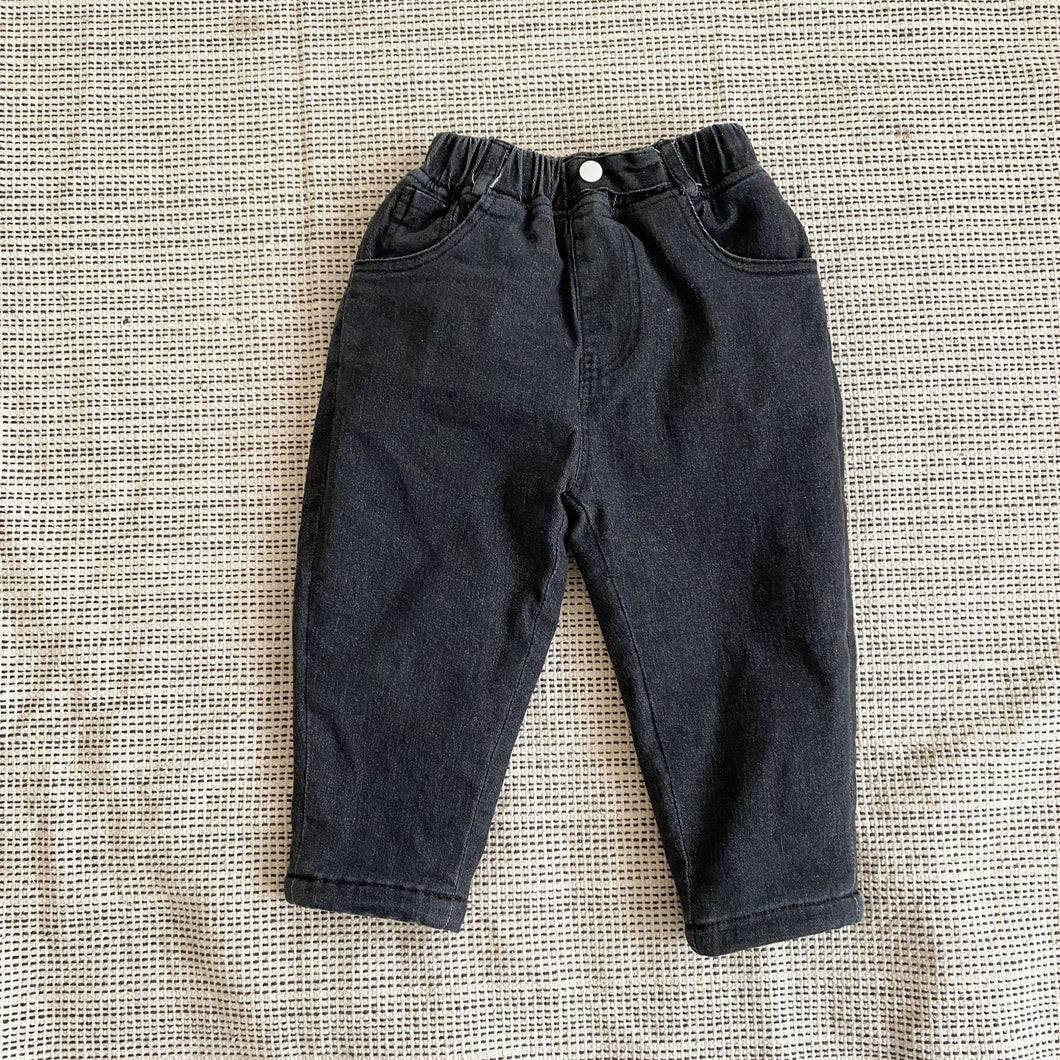D60011PA- Korean winter new velvet thickened stretch denim trousers