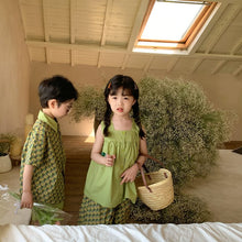 Load image into Gallery viewer, &lt;Taiwan Pavilion&gt; 2022X27TG-Korean version of boys and girls floral short-sleeved shorts two-piece set (A3)
