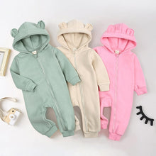 Load image into Gallery viewer, HY2987LS-Autumn and winter new baby jumpsuits going out clothes wholesale thick style romper newborn clothes
