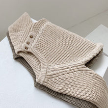 Load image into Gallery viewer, WH91202LS-ins children&#39;s spring and autumn new Korean version infant baby simple knitted romper loose pullover long sleeve triangle climbing
