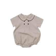 Load image into Gallery viewer, Y9344LS-Summer shirt collar four-button newborn baby clothes
