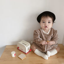 Load image into Gallery viewer, YCM21153LS-Autumn and winter Korean crawling clothes baby romper girl triangle crawling clothes jumpsuit baby girl outer wear fart clothes baby 
