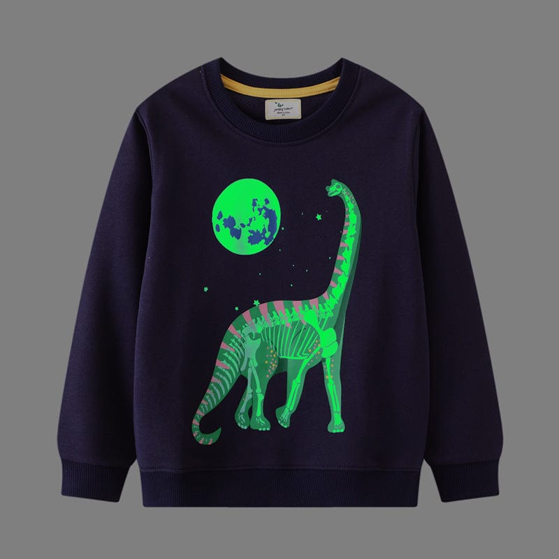 3162SE-European and American style boy's round neck dinosaur long-sleeved bottoming shirt