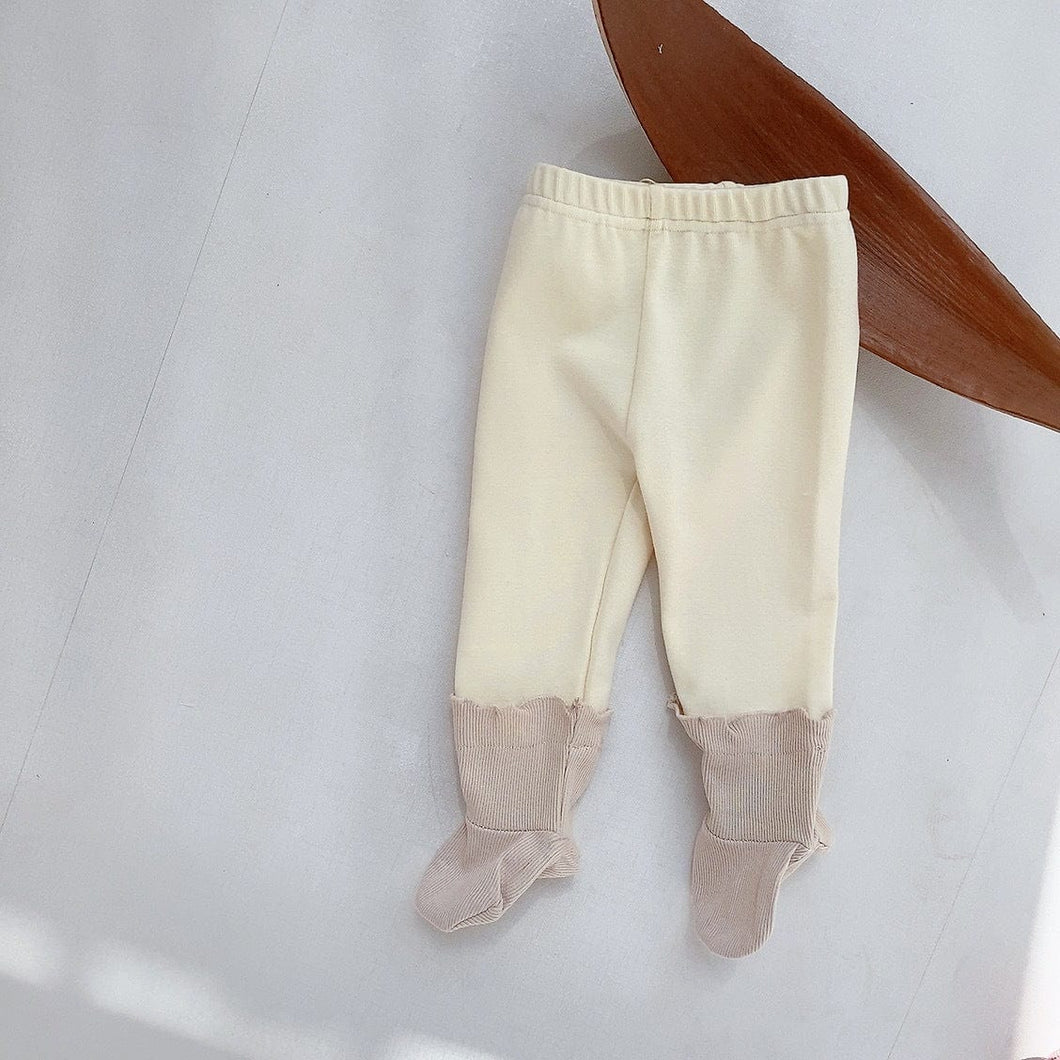 NK3024PA- Korean version of baby autumn clothing boys and girls baby color matching leggings autumn pants 
