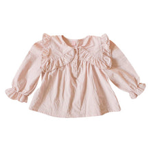 Load image into Gallery viewer, S670SE-Spring Korean style lapel trumpet sleeve shirt top
