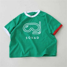 Load image into Gallery viewer, 24D288SE-2022 Summer New Korean Style Tops ins Style Personality Abstract Graffiti Letters Contrast Color Short Sleeve T-shirt
